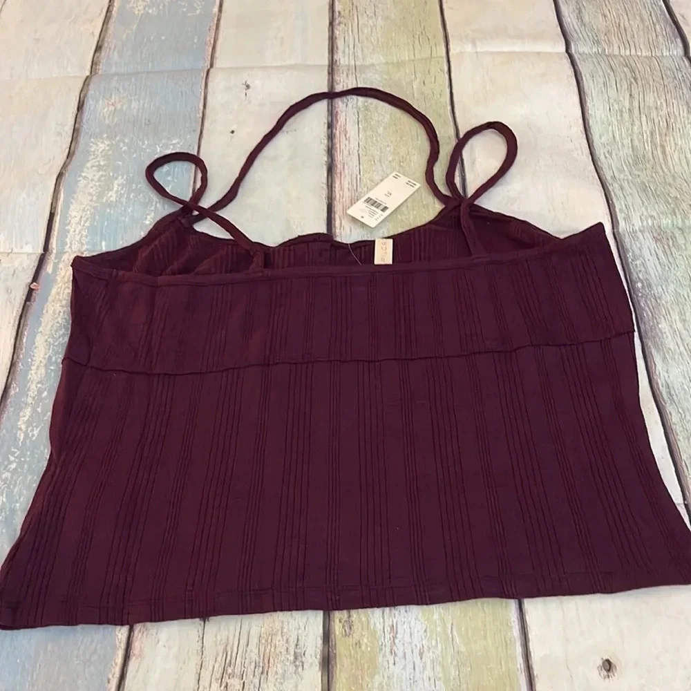 Anthro PILCRO SUSTAINABLE HENLEY TANK, Purple, XL, NWT